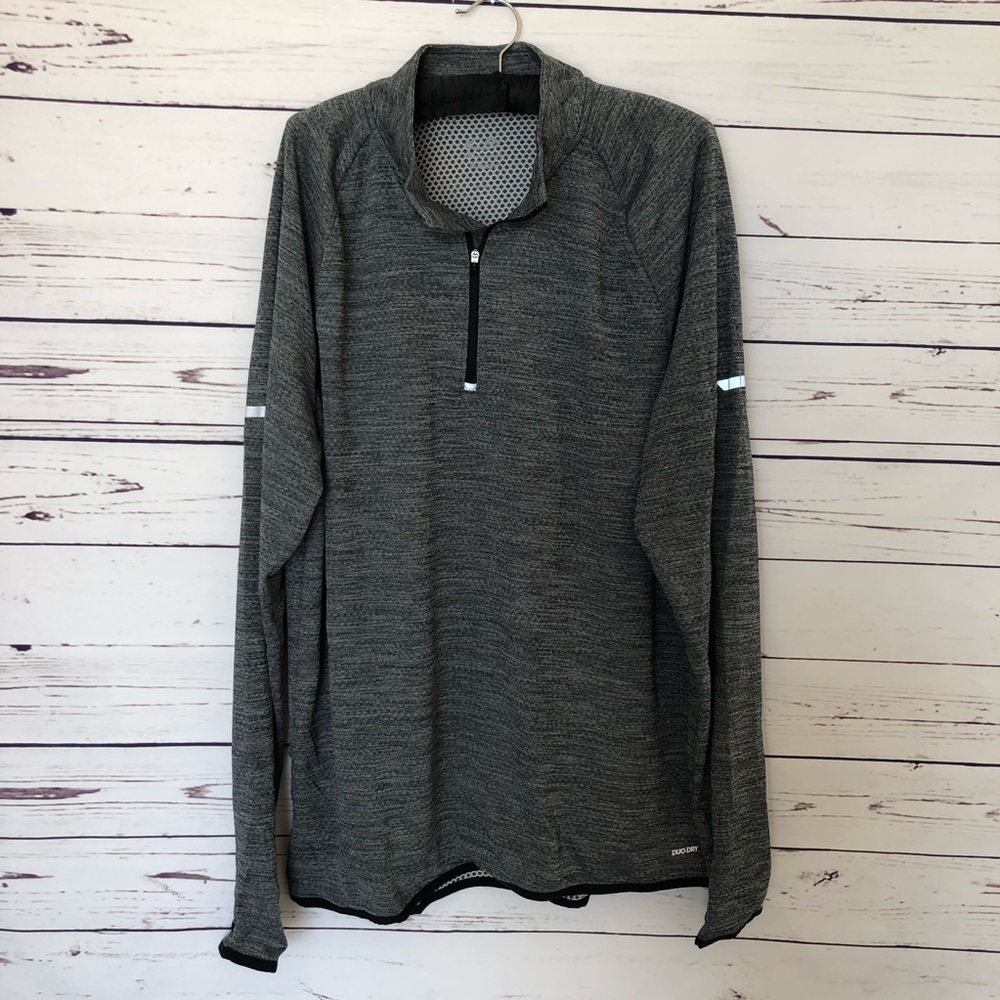 Champion heathered gray half zip pullover